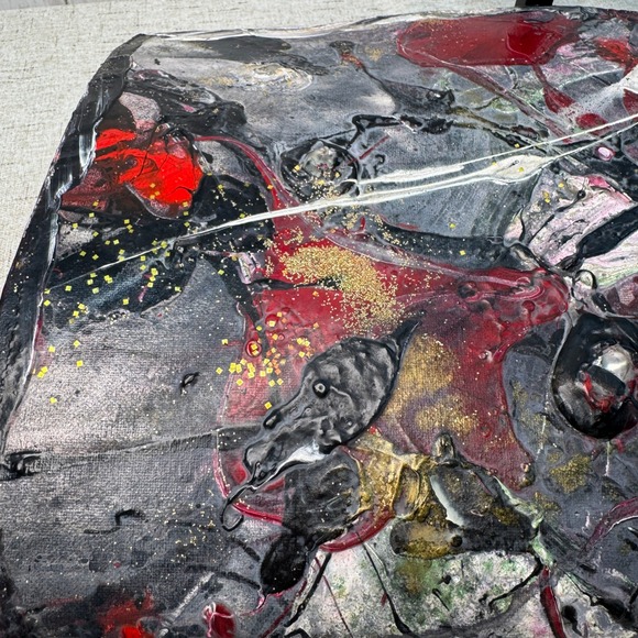 Vintage 80s Artist-Made Abstract Painted Crossbody – One of a Kind - Picture 11 of 16